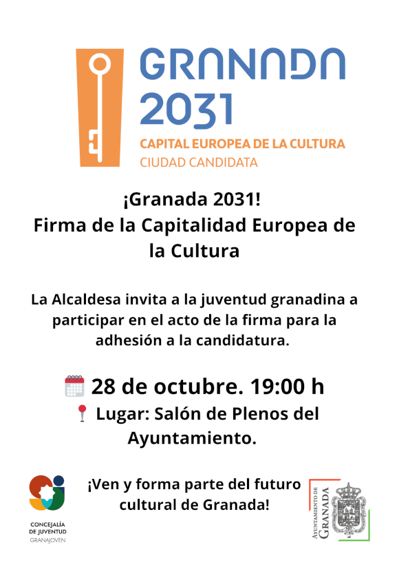 Firma Jovenes por la Capitalidad Europea de la Cultura de Granada